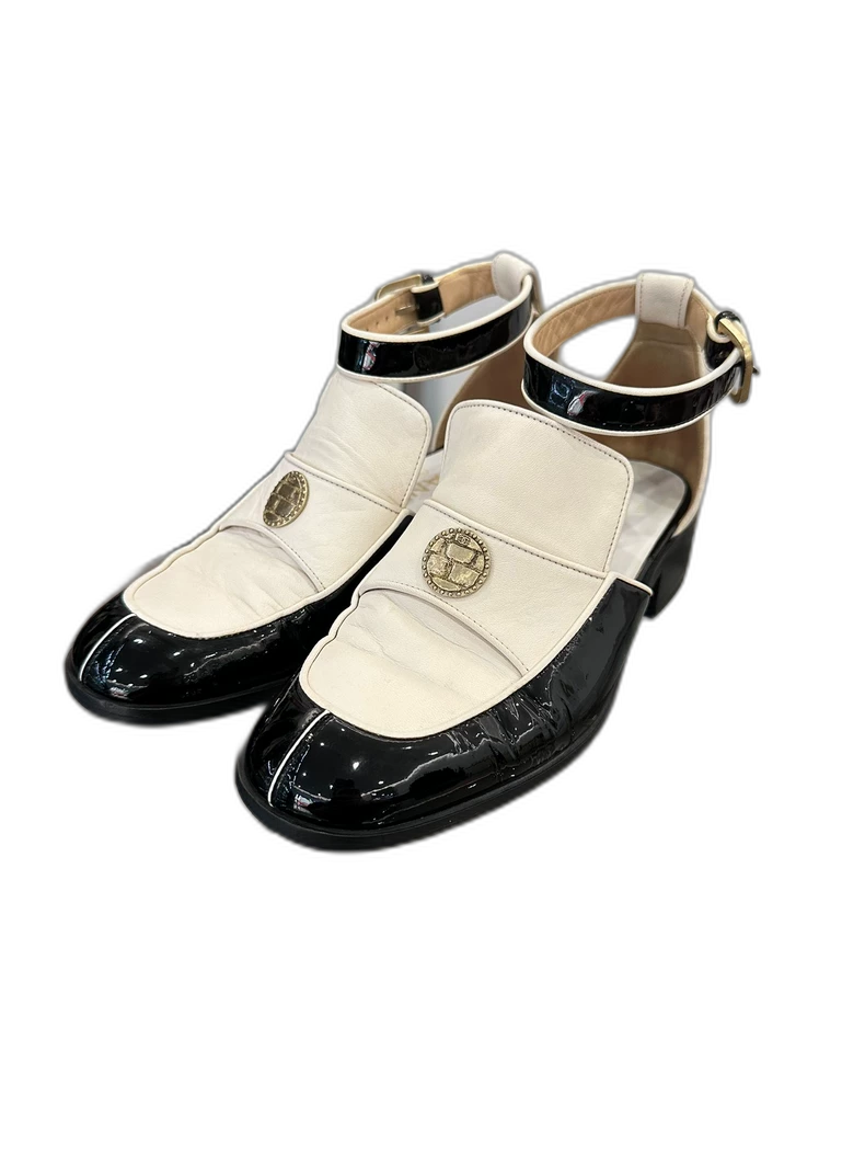 Chanel Black and White Panda Shoes