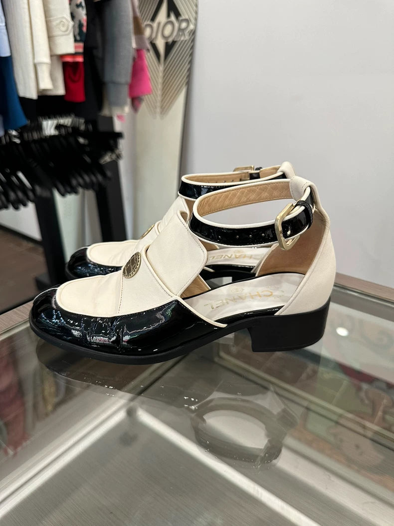 Chanel Black and White Panda Shoes