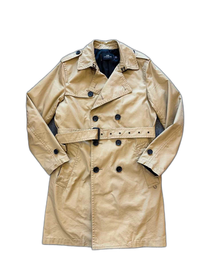 Coach Double-Breasted Long Trench Coat