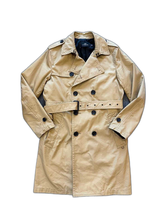 Coach Double-Breasted Long Trench Coat