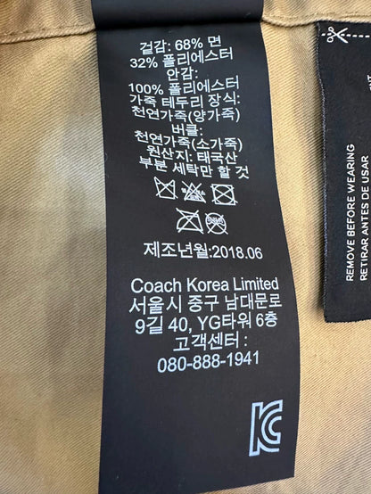 Coach Double-Breasted Long Trench Coat