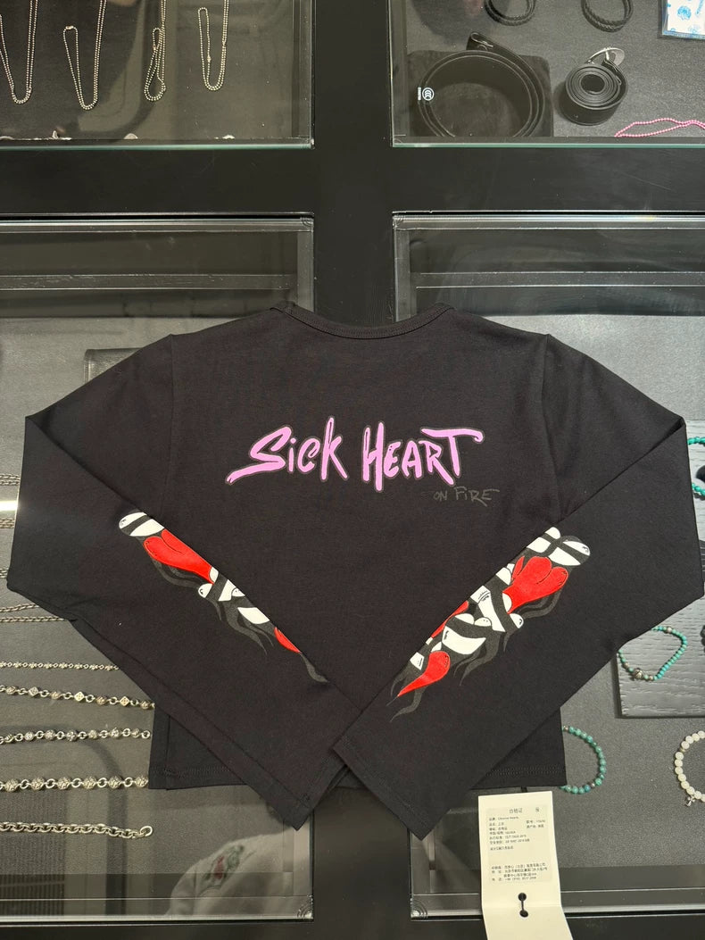 Chrome Hearts Black Red Flame Riding Top-yf