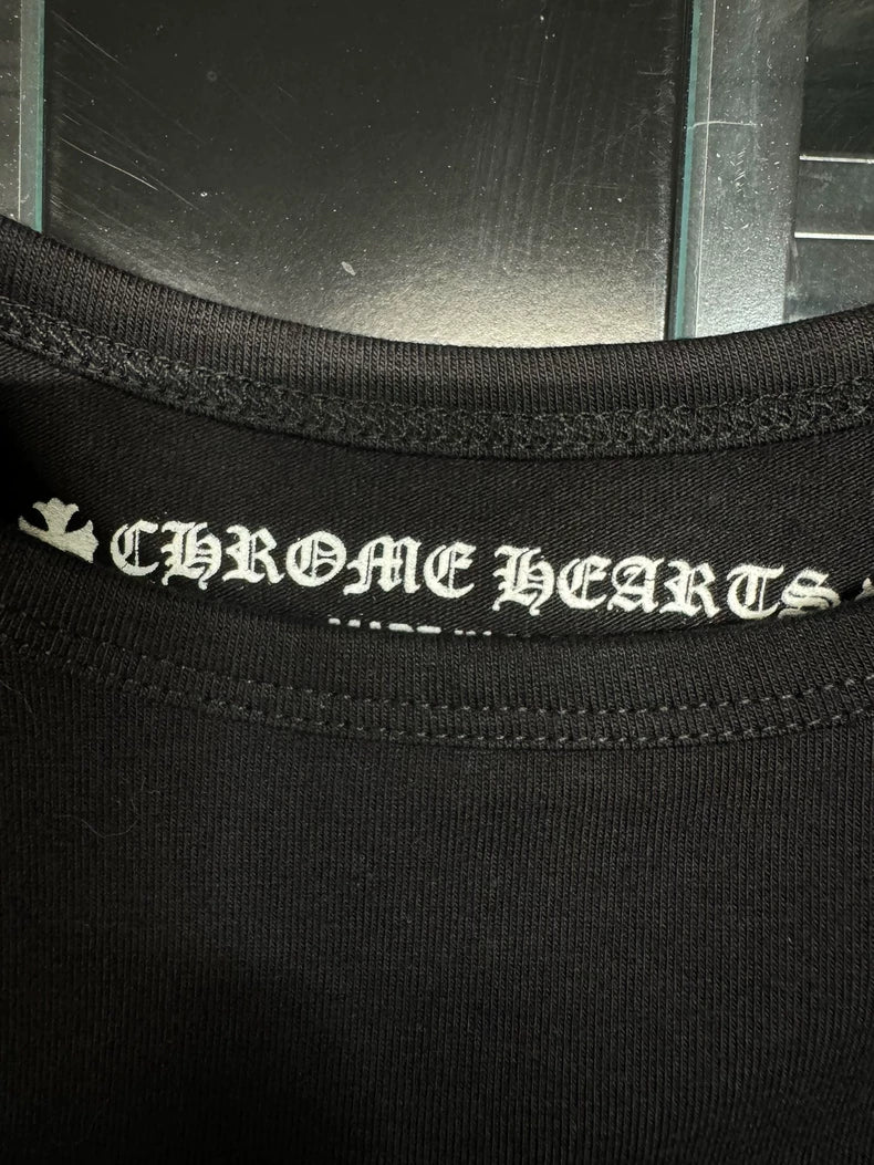 Chrome Hearts Black Red Flame Riding Top-yf