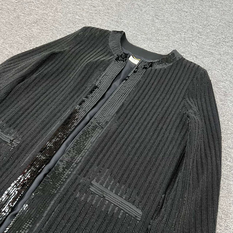 Black Sequin Cardigan from Saint Laurent