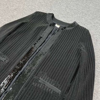 Black Sequin Cardigan from Saint Laurent