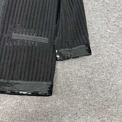 Black Sequin Cardigan from Saint Laurent