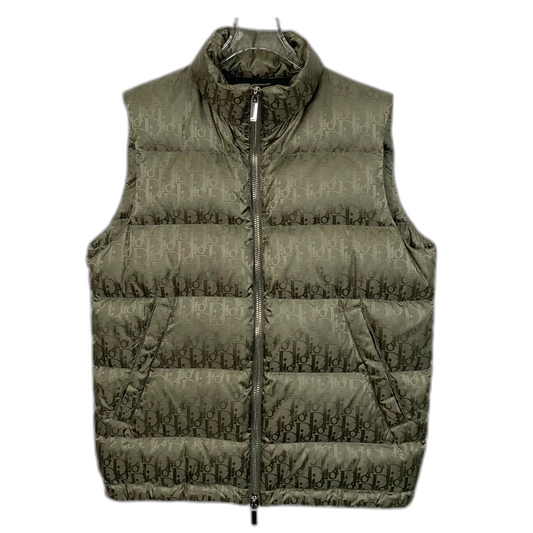 Dior Logo Puffer Vest in Green