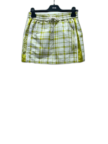 Dior Lemon Yellow Check Skirt