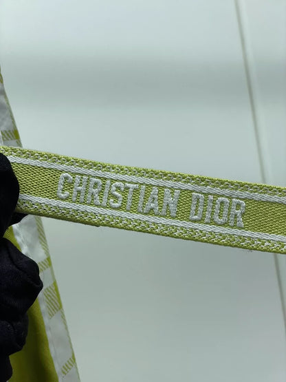 Dior Lemon Yellow Check Skirt