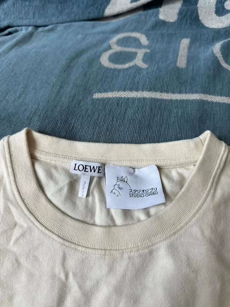 Loewe Short Sleeve T-Shirt in Beige Color