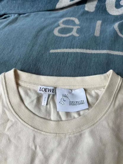 Loewe Short Sleeve T-Shirt in Beige Color