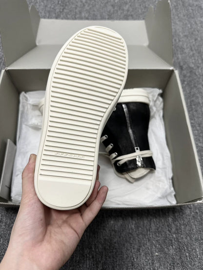Rick Owens High Top Sneakers Black White-yf