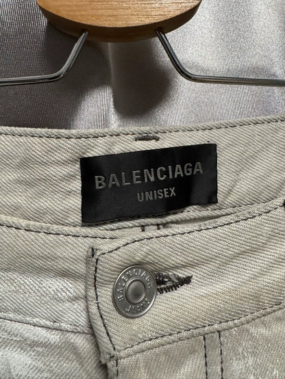 Balenciaga Graffiti Distressed Loose Jeans