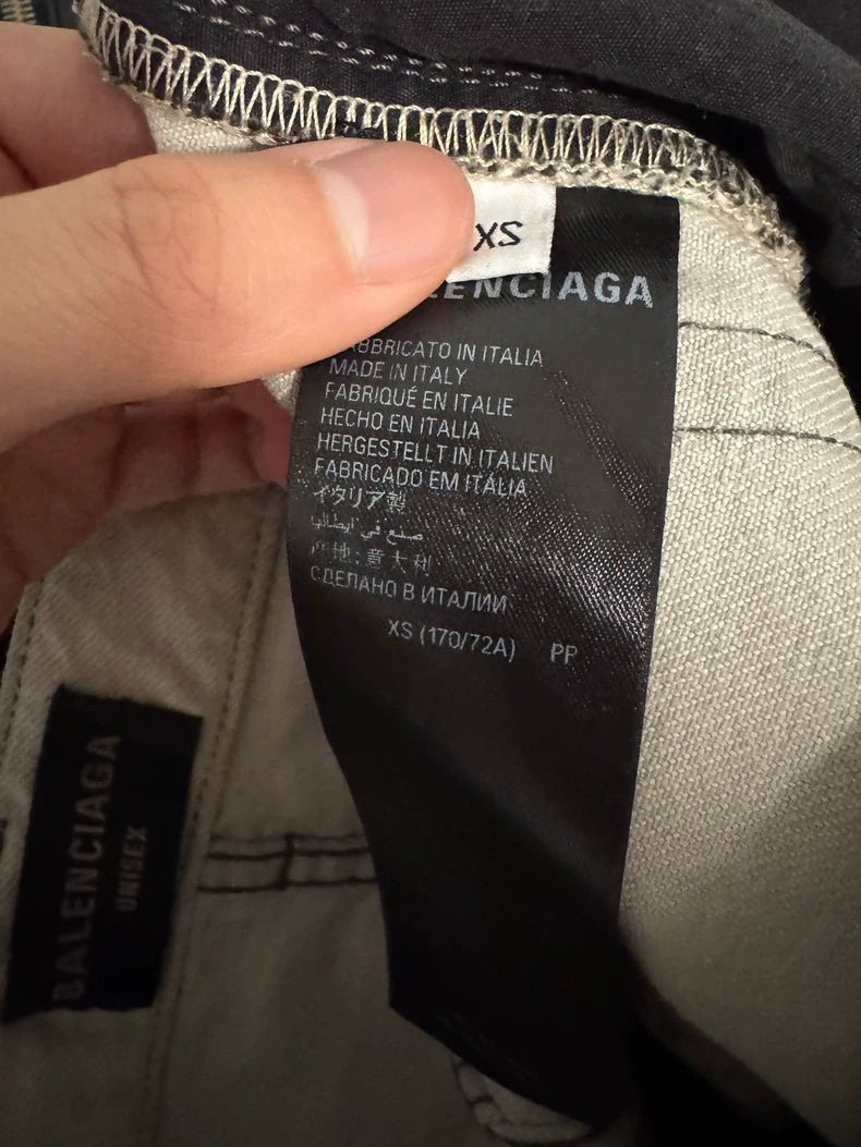 Balenciaga Graffiti Distressed Loose Jeans