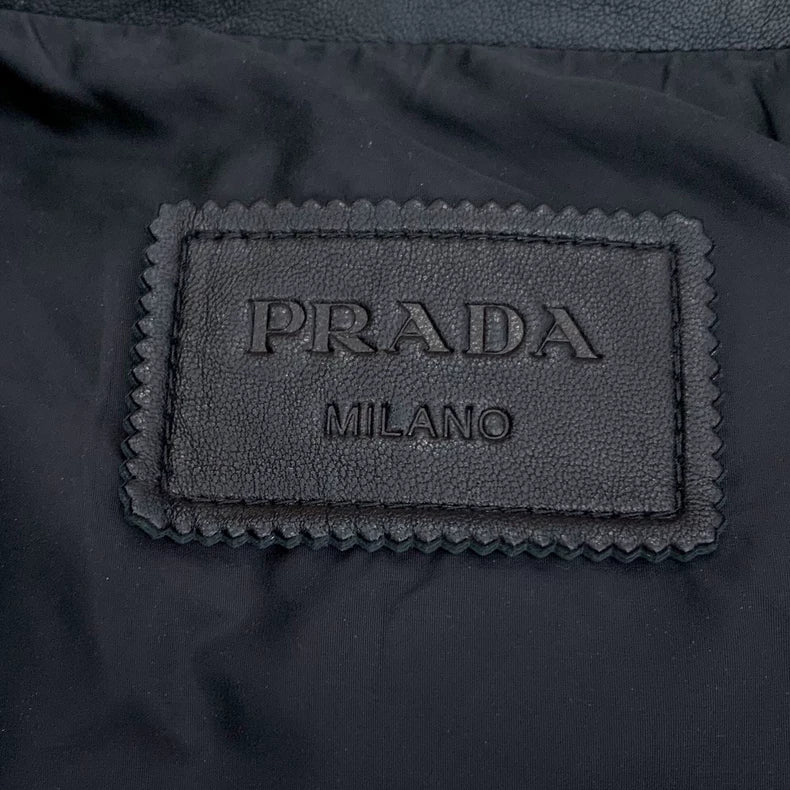 Prada Black Down Vest with Zipper