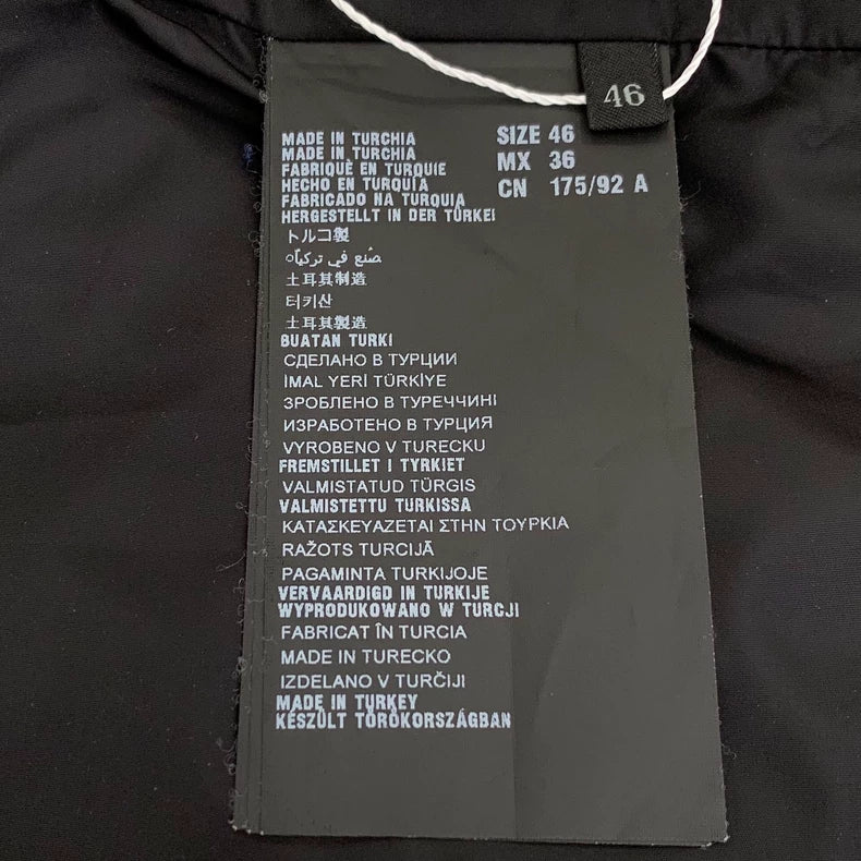 Prada Black Down Vest with Zipper