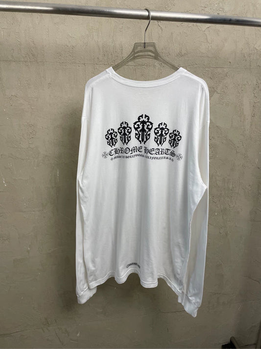 Chrome Hearts Long Sleeve White T-Shirt