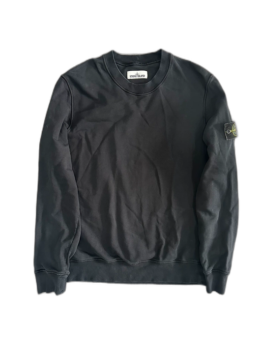 Stone Island Black Sleeve Patch Sweatshirt