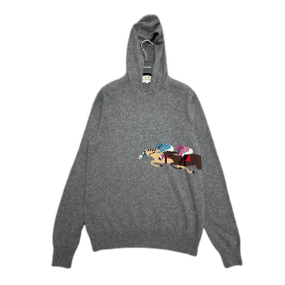 Hermes Horse Pattern Cashmere Hoodie Sweatshirt-zp
