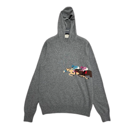 Hermes Horse Pattern Cashmere Hoodie Sweatshirt-zp