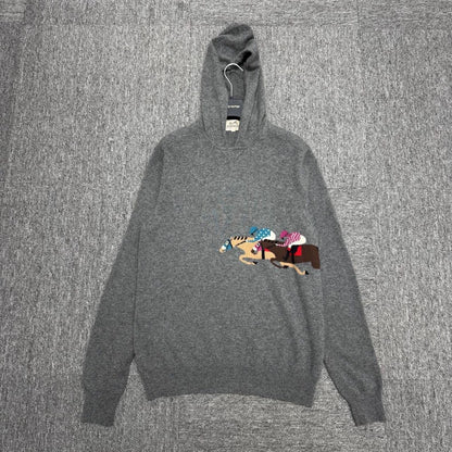 Hermes Horse Pattern Cashmere Hoodie Sweatshirt-zp