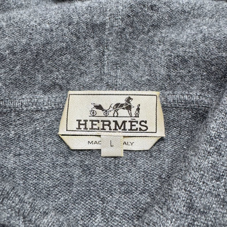 Hermes Horse Pattern Cashmere Hoodie Sweatshirt-zp