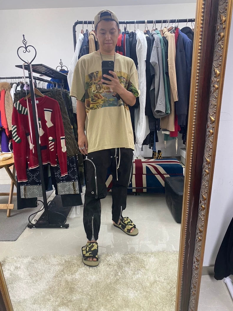 Rick Owens Black Multi-Zipper Pocket Pants