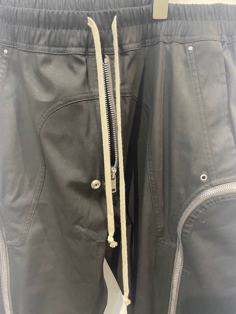 Rick Owens Black Multi-Zipper Pocket Pants