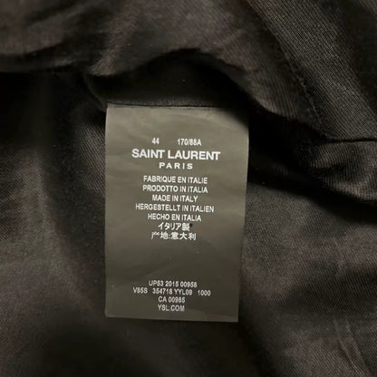 Saint Laurent Wool and Leather Baseball Jacket