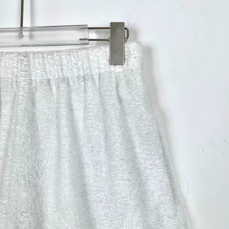 Prada White Triangle Logo Cotton Shorts