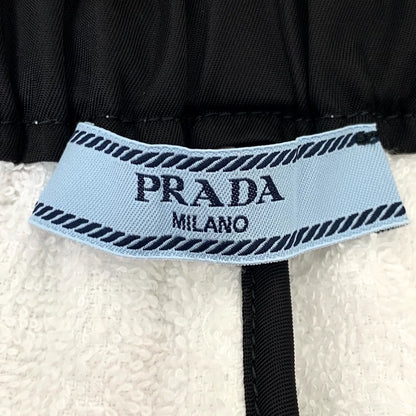 Prada White Triangle Logo Cotton Shorts