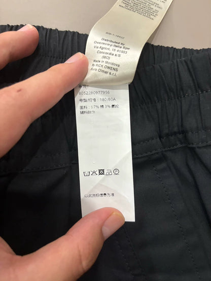 Rick Owens 22ss Black Nylon Cargo Pants