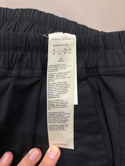 Rick Owens 22ss Black Nylon Cargo Pants