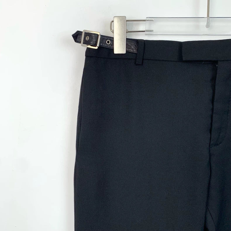 Saint Laurent Black Wool Relaxed Pants