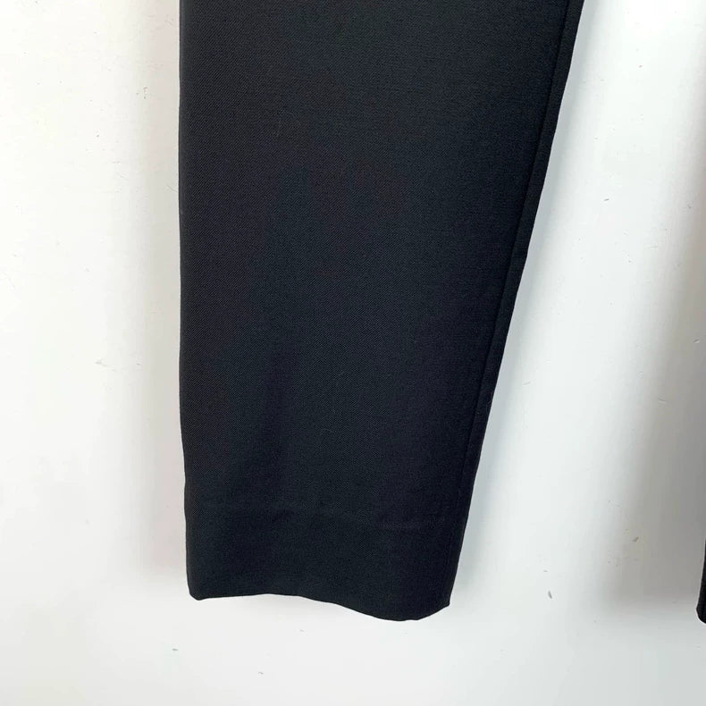 Saint Laurent Black Wool Relaxed Pants