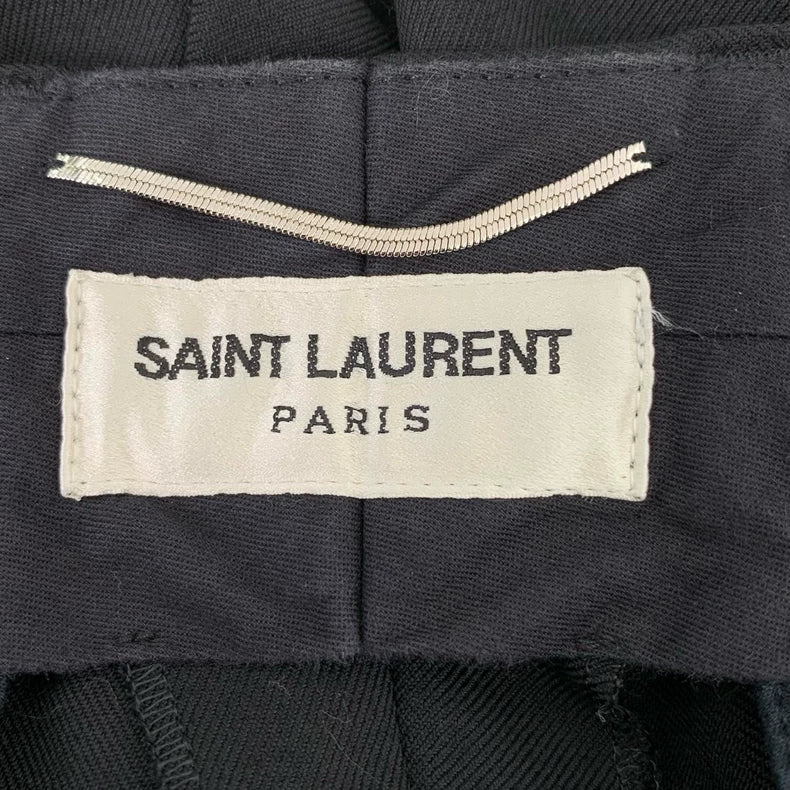 Saint Laurent Black Wool Relaxed Pants