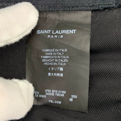 Saint Laurent Black Wool Relaxed Pants