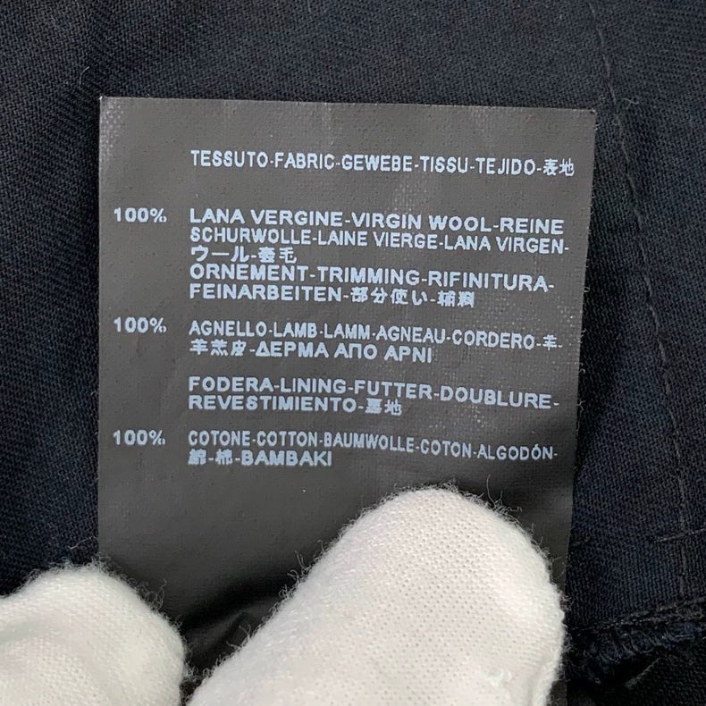 Saint Laurent Black Wool Relaxed Pants