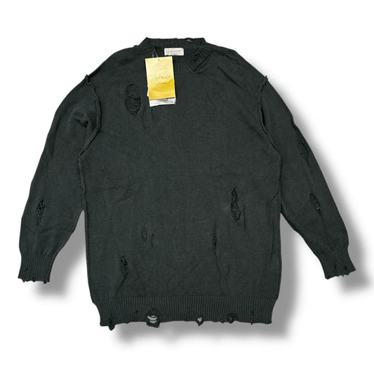 Yohji Yamamoto Distressed Round Neck Knit