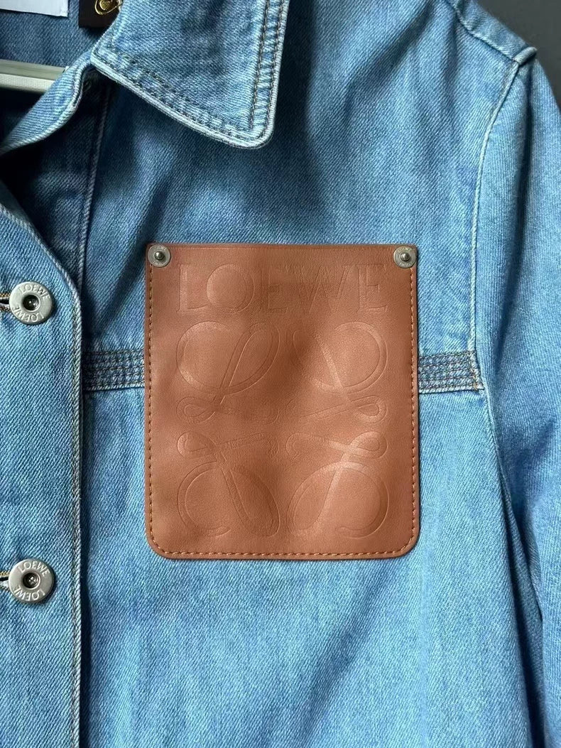 Loewe Denim Jacket with Leather Tag