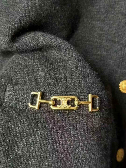 Black Cashmere Cardigan by Celine