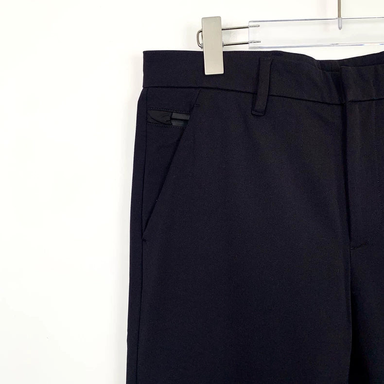 Prada Black Straight Leg Zip Pants