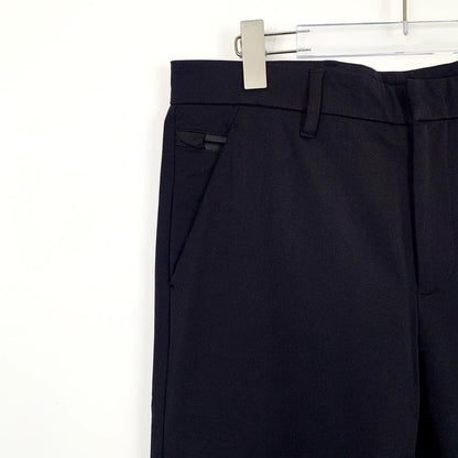 Prada Black Straight Leg Zip Pants