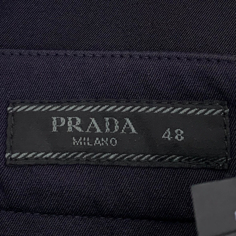 Prada Black Straight Leg Zip Pants