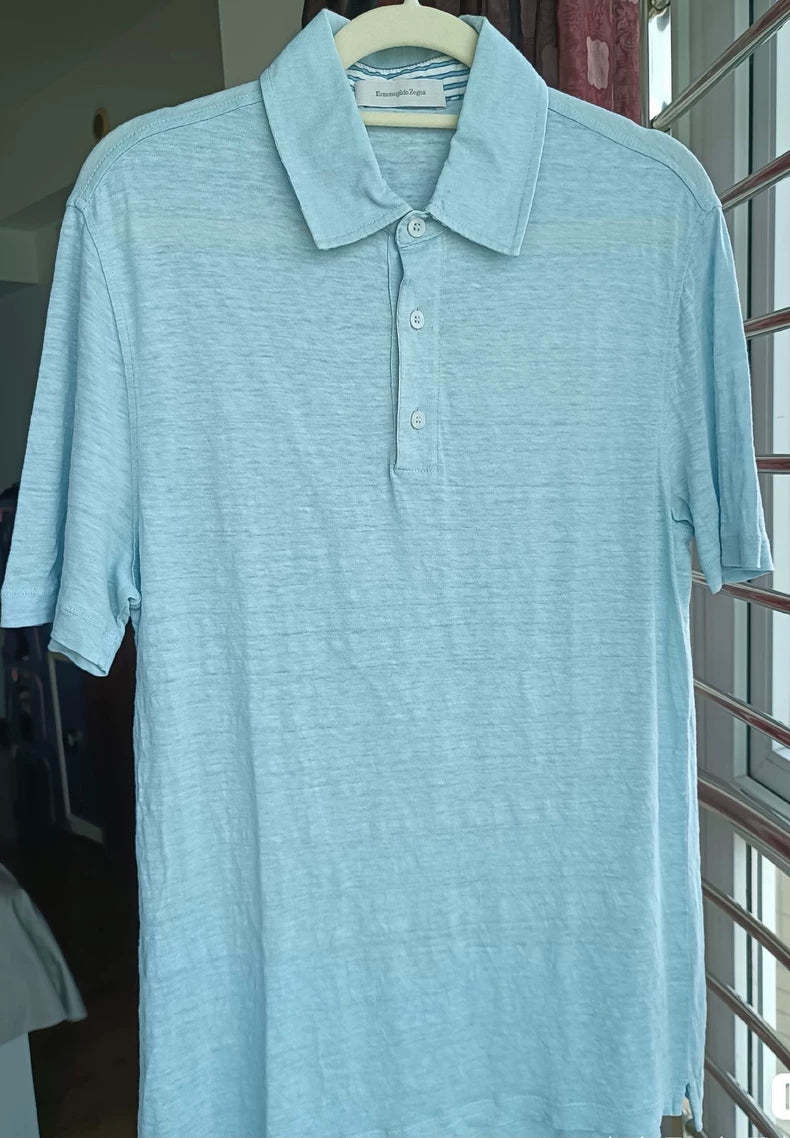 Ermenegildo Zegna Men's Short Sleeve Polo Shirt