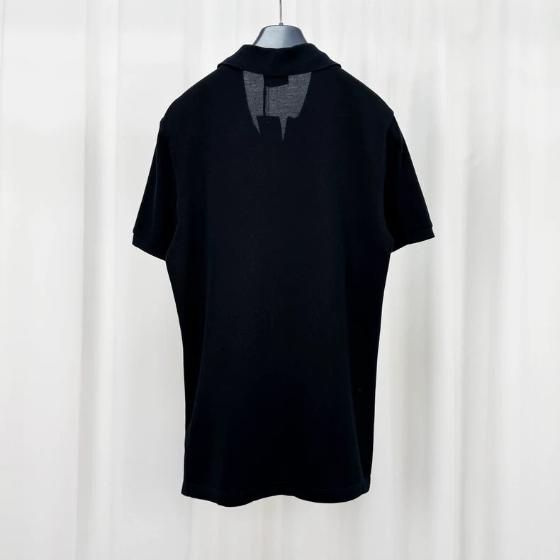 Fendi Black Logo Collar Polo Shirt-yf