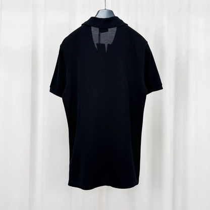 Fendi Black Logo Collar Polo Shirt-yf