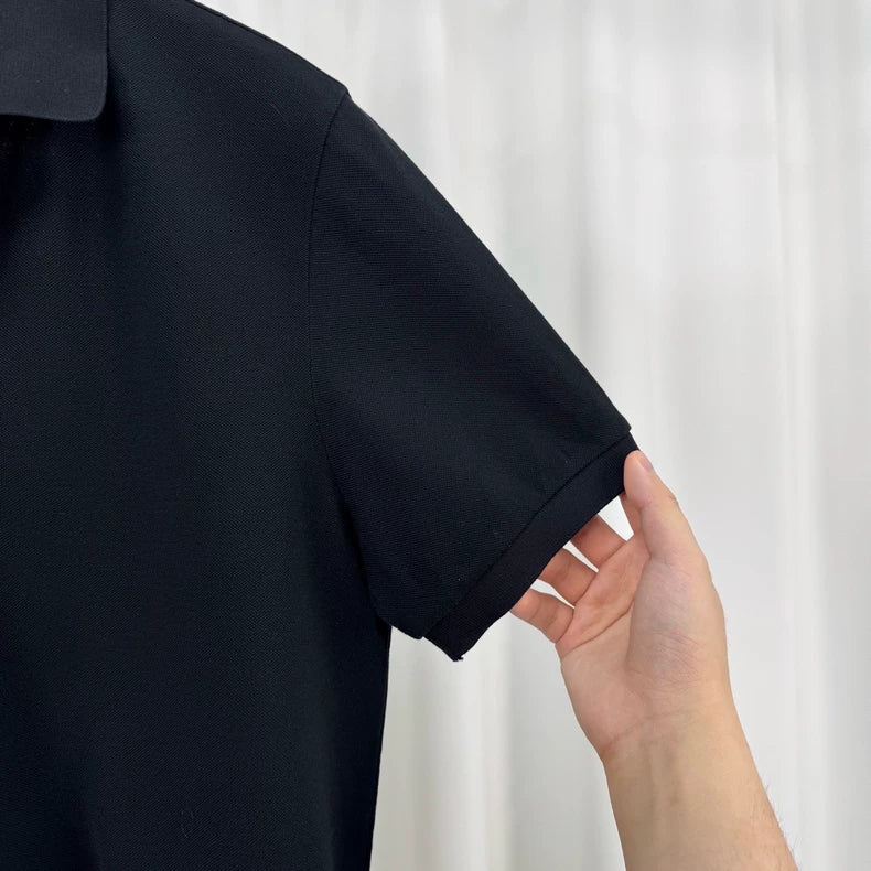 Fendi Black Logo Collar Polo Shirt-yf