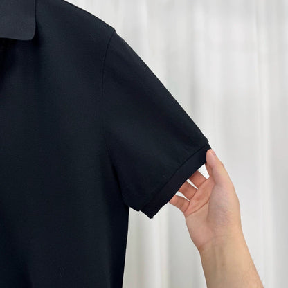 Fendi Black Logo Collar Polo Shirt-yf