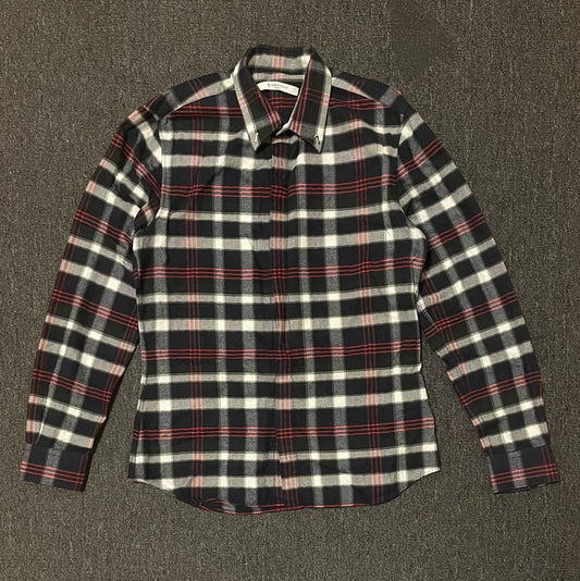 Givenchy Plaid Long Sleeve Button-Up Shirt-yf